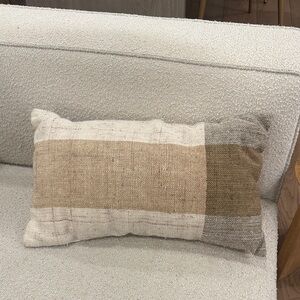 Threshold Beige and Brown Accent Pillow